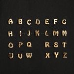 color: One letter A (with silver earplugs) / size: Gold (925 silver)