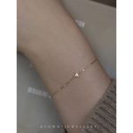 color: Gold 15cm +3cm extended chain / size: 925 silver (drill 4MM)