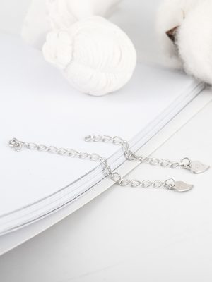 925 silver extended chain necklace bracelet plus long chain DIY accessories chain material parts sterling silver tail chain adjustment chain
