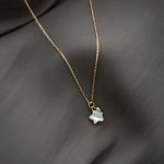 S925 Sterling Silver Plated 18K Gold Polaris White Butterfly Bean Simple Light Luxury Beauty Style Ins Clavicle Necklace Exquisite