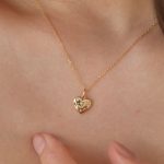 Direct Supply S925 Sterling Silver Gold Plated Diamond Love Necklace Light Luxury Heart Shaped Clavicle Chain Silver Ornaments Ouni Na