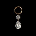 color: 18K gold single eardrop