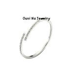 color: white gold / size: Open Ring