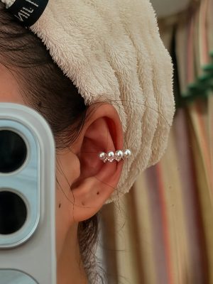S925 Sterling Silver Plated 18K Gold Pearl Ear Clip Women's Ear Clip Without Ear Holes Design Light Luxury High Elegant Versatile Ear