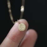 925 sterling silver 14K gold round brand smooth carved rose necklace women 2024 new clavicle chain light luxury