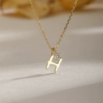 S925 Sterling Silver Plated 14K Gold 26 Letters Necklace Simple Diamond Clavicle Chain Women's Light Luxury DIY Matching Chain Ouni Na
