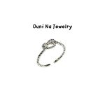 color: white gold / size: Open Ring