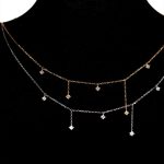 Meteor Ripper ~ 925 Silver Plated 18K Gold Zircon Necklace Clavicle Chain Ins Simple Stacked Wear Light Luxury Exquisite Cool