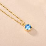 color: Aquamarine Zirconium (December) / Style: white gold
