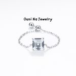 color: white gold / size: Push-pull adjustable