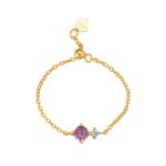 color: October [Pink Zirconium]] / size: white gold