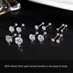 color: White gold -3MM pair