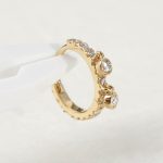 Full Body 925 Silver Plated 18K Gold Tears Zircon All Match Distinctive Earrings Ear Ring Flashing Light Luxury Ear Buckle Unisex