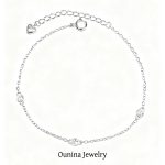 S925 Sterling Silver Plated 14K Gold Zircon Small Disc Diamond Bracelet Women's Japanese All-match Light Luxury Fine Bracelet Ouni Na