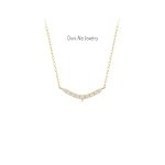 Japanese and Korean Style S925 Sterling Silver Plated 14K Gold Micro-inlaid Zircon Necklace Women's Fashionable Personalized All-match Light Luxury Clavicle Chain Ouni Na