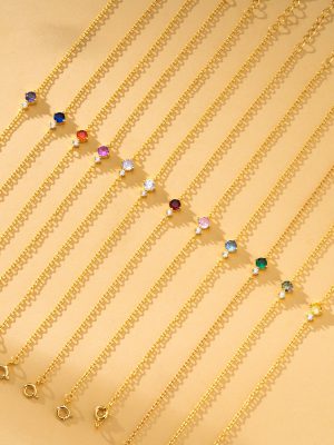 S925 Sterling Silver Twelve-Star Stone Colorful Zircon Bracelet for Women Hot Selling Fashion Light Luxury Simple All-Match Bracelet