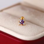 color: Four-point drill gold/only / Style: Threaded
