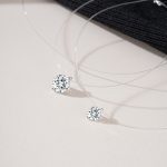 color: 6mm Moissanite (D color GRA certificate) / Style: White gold 45cm