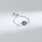 color: white gold / size: Push-pull adjustable