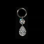 color: White gold single eardrop