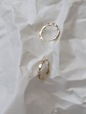 S925 Silver Plated 14K Gold Ear Ring Bamboo Design Temperament Daily Good Japanese and Korean Sterling Silver Ear Buckle Earrings HME