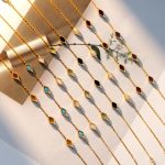 color: GOLD / Style: Color diamond bracelet [opal]]
