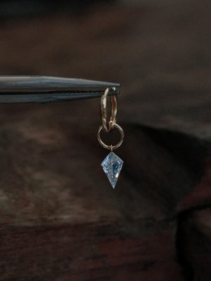 Jennie Earrings S925 Sterling Silver Plated 18K Water Drop Zircon Earrings Little Red Riding Book DIY with HME