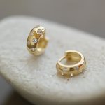 Bubble ~ Circle Ear Ring S925 Sterling Silver Plated 18K Gold Glitter Zircon Elegant Earrings Ear Buckle Stacked Fashionable Earrings