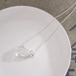 color: Irregular White Crystal Necklace-Silver