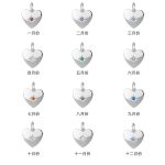 color: White gold love pendant / Style: January (Medium Zirconium Pomegranate)