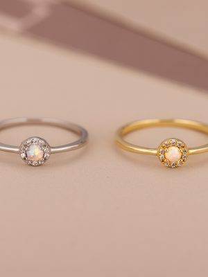 Retro Court Style S925 Sterling Silver Popular Opal Opal Stone Ring Women's Fashion Personalized High-end Ring