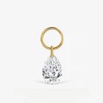color: 18K Gold Drop Stone Single