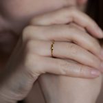 925 Sterling Silver Plated 18K Gold Drop Wave Minimalist Ring Plain Ring Women's Simple All-match Stacked Tail Ring Ring