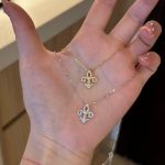 S925 Sterling Silver Full Diamond Luan Tail Flower Necklace Female Fugui Thousand Gold Style Light Luxury Elegant Exquisite Super Flash Zircon Clavicle Chain
