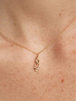 Fashionable All-match S925 Sterling Silver Plated 18K Gold 8-character Necklace Women's Simple Classic Mobius Clavicle Chain Cool