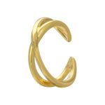 color: Gold color interwoven ear clip (single)