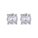color: 5.5mm zircon horn stud earrings