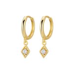 color: Gold Diamond Earrings