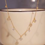 French Style Simple Lucky Four-leaf Clover Sterling Silver 925 18K Gold Plated Necklace Entry Luxury Flower New Mini Clavicle Chain for Women