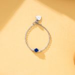 color: blue sharp crystal / size: white gold