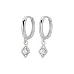 color: White gold diamond earrings