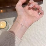S925 Sterling Silver Plated 18K Gold Rows Diamond Bracelet Women's Light Luxury All-match High-end Bracelet Ins Korean-style Jewelry