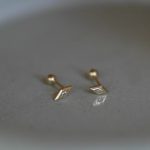 Same style full-body 925 silver plated 18K gold mini star diamond screw earrings sleep free commuter earrings