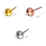 color: Plain silver (no plating) / Style: 3*13mm
