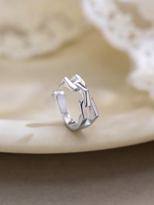 925 sterling silver smooth hollow ear clip light luxury simple advanced chain ear clip wholesale women