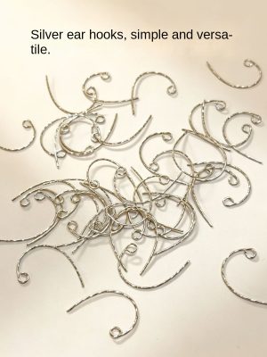 S925 sterling silver silver silver silver ear hook electroless car flower process direct supply DIY semi-finished accessories Ouni Na