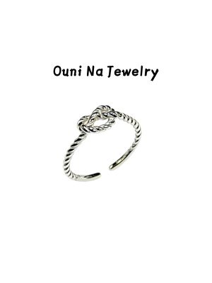 S925 Sterling Silver Gold Plated Twist Love Braided Ring Women's Ins Style Light Luxury Simple Ring Trendy Ouni Na