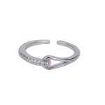 color: white gold / size: Open Ring