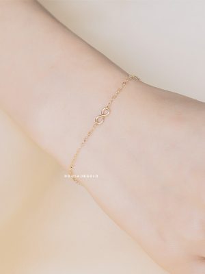 8-character unlimited S925 sterling silver plated 14K gold bracelet super versatile everyday temperament fine classic bracelet female HME
