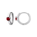 color: July (Red Glass) / Style: white gold
